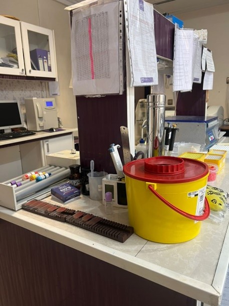 نمایی از بخش هماتولوژی